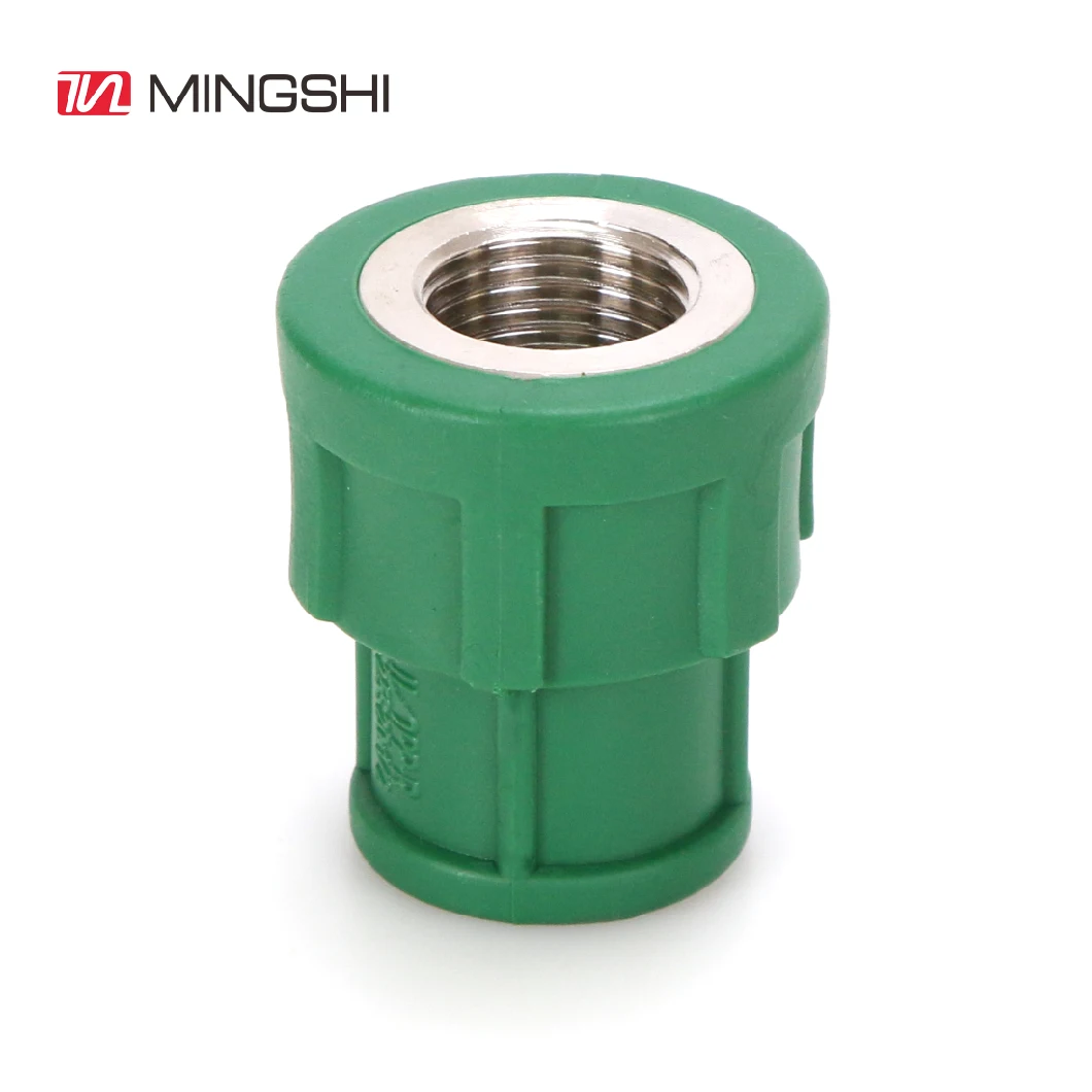 OEM ODM Plumbing Green Color High Density PPR Pipe Fitting -Female Straight