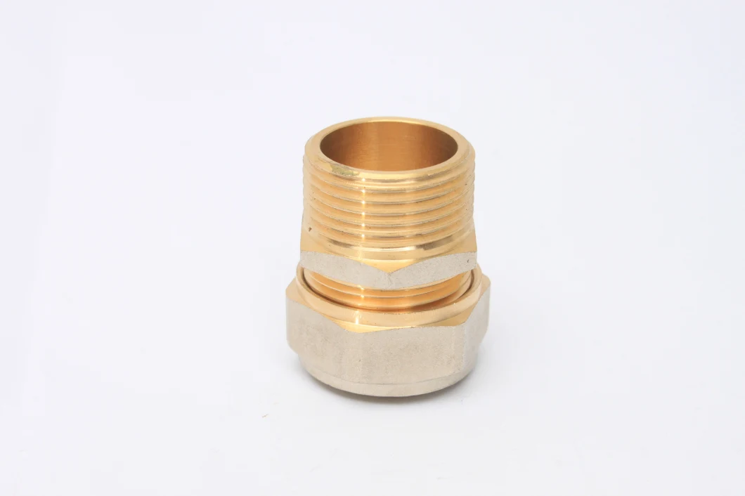 Male Coupling Brass Compression Fittings for Pex-Al-Pex Pipe