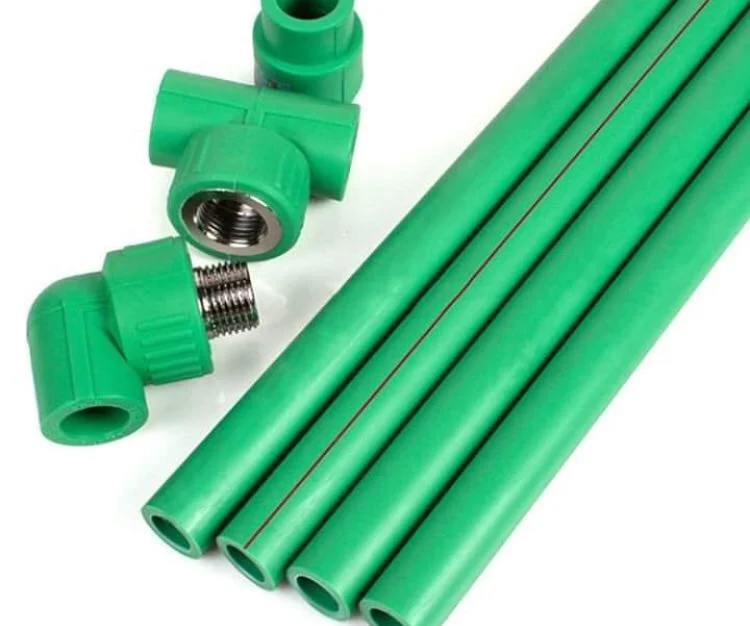 Competitive PP-R Pipes and Fittings PPR Plastic Tubes Prices High Quanlity Green Pipes for Cold and Hot Water PPR Pipe