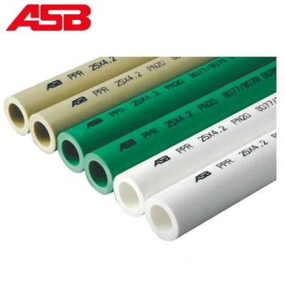 Blanc/Vert/Gris Hygiène Asb/OEM Cartons par Mer ou Air PPR Couplage Pprc Tuyau de Protection UV