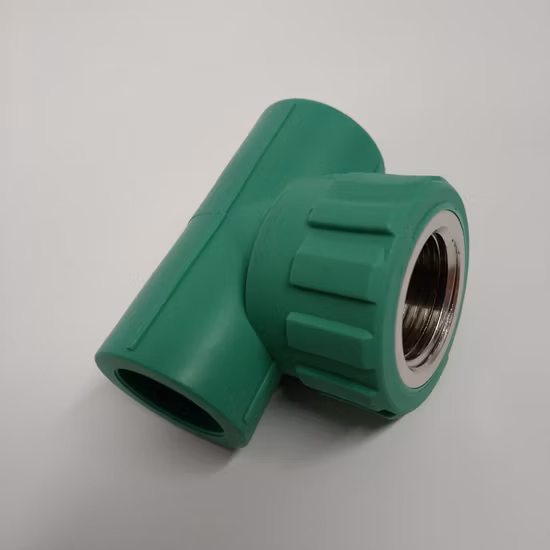 Tous les types de raccords de tuyauterie PPR de couleur bleue de couleur verte Noms de liste Accessoires PPR pour eau chaude eau froide